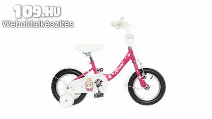 BMX 12 lány pink/fehér hercegnős kerékpár